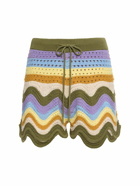 ZIMMERMANN - Raie Striped Cotton Knit Shorts