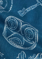 Alemais Lucky Printed Linen Mini Skirt Blue