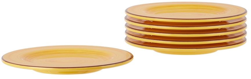 Mario Luca Giusti Yellow Saint Tropez Side Plate Set, 6 pcs