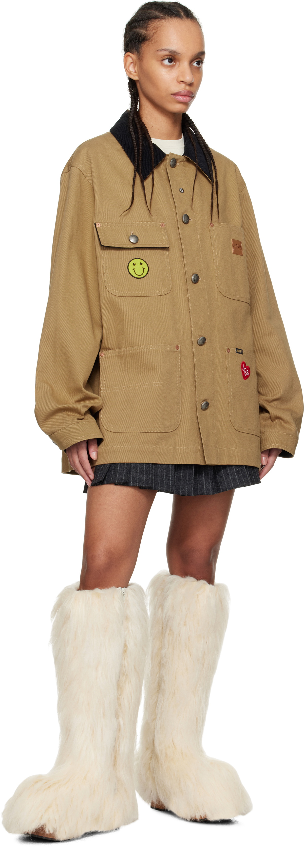 Andersson Bell Beige Guitar Printed Cotton Jacket