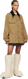 Andersson Bell Beige Guitar Printed Cotton Jacket