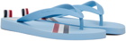 Thom Browne Blue RWB Stripe Flip Flops