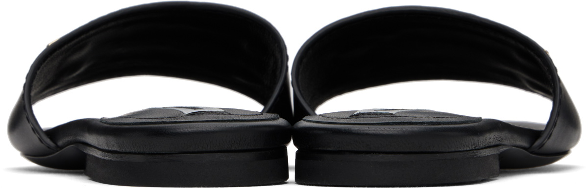 Victoria Beckham Black B Buckle Sandals
