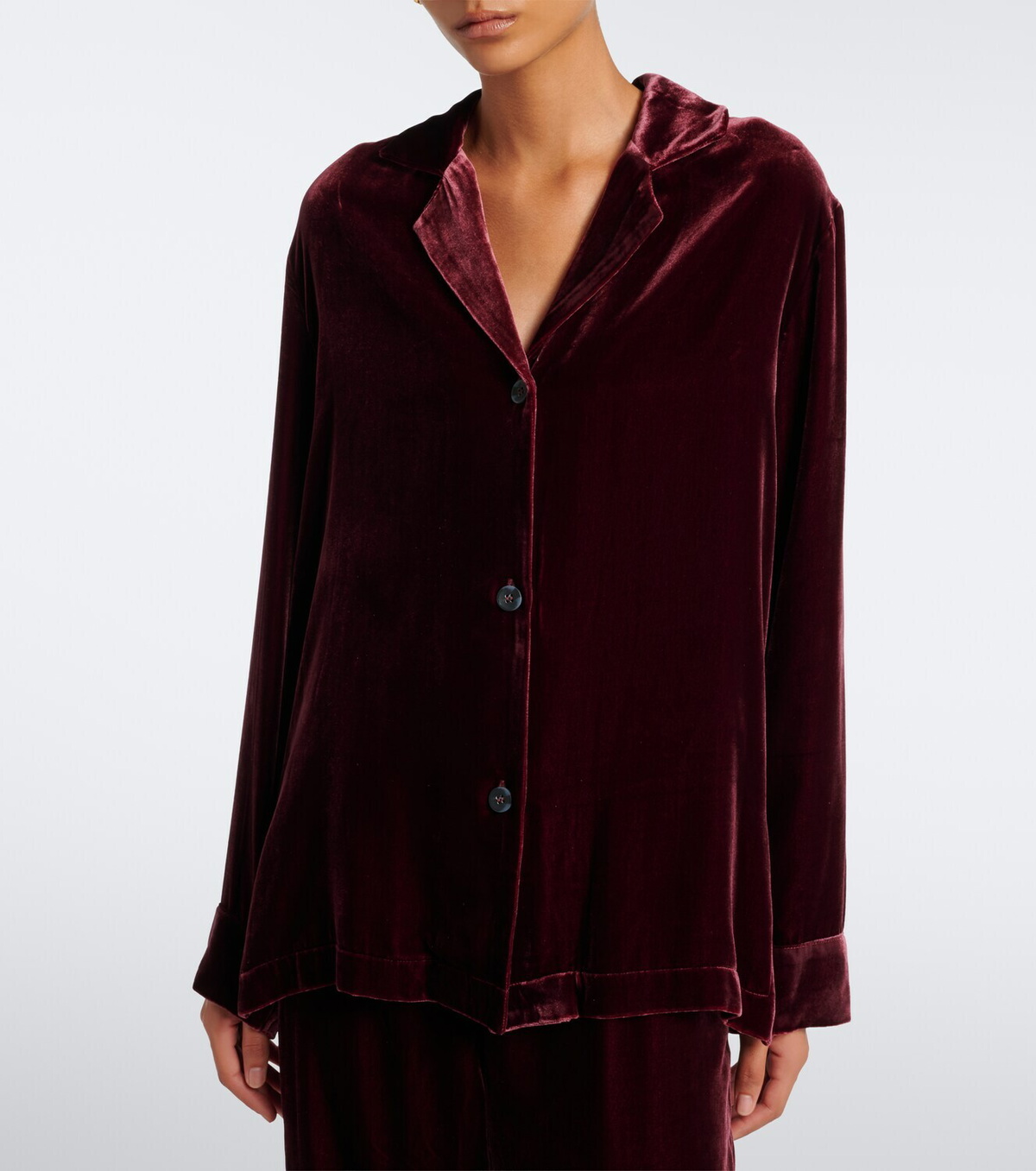 Asceno Calabasas velvet shirt