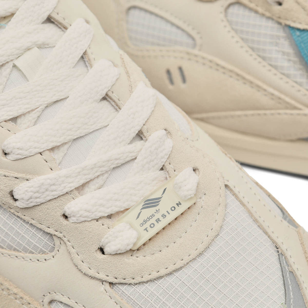 Adidas Men's Torsion Super Sneakers in Core White/Preloved Blue adidas