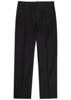 Moncler Wide-leg Wool Trousers Black