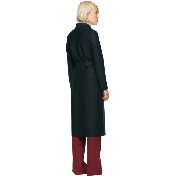 Harris Wharf London Green Wool Dressing Gown Coat Harris Wharf London