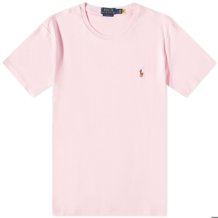 Photo: Polo Ralph Lauren Men's Cotton Custom T-Shirt in Carmel Pink