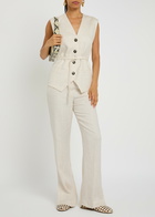 Day Birger ET Mikkelsen Milo Woven Straight-leg Trousers Off White