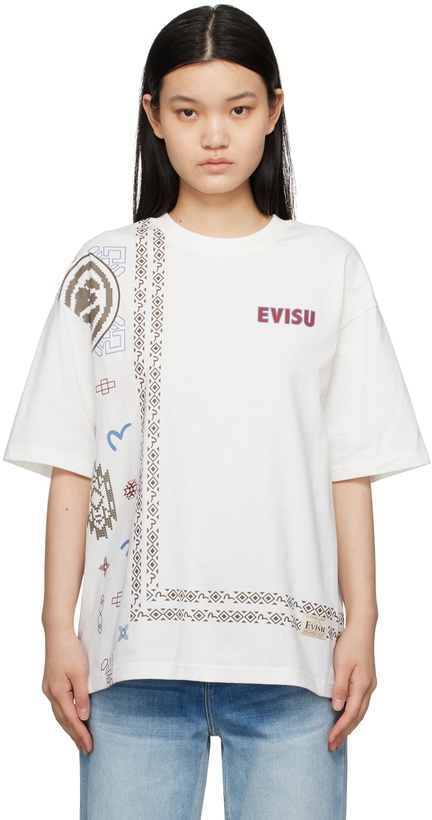 Photo: Evisu White Printed T-Shirt