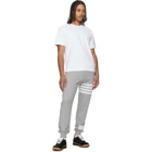 Thom Browne White Milano Cotton 4-Bar T-shirt