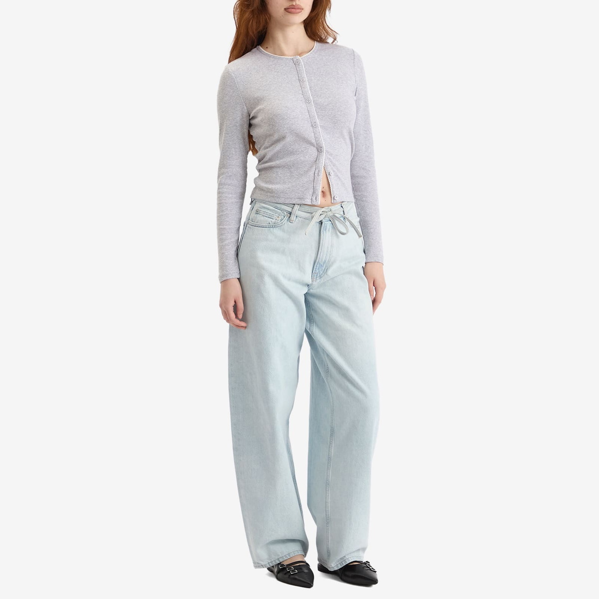 Samsøe Samsøe Women's Sajune Long Sleeve Cardigan in Light Grey Mel.