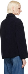 A.P.C. Navy Esther Faux-Shearling Jacket