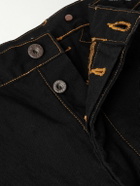 KAPITAL - Lumber Straight-Leg Embroidered Cotton-Canvas Cargo Trousers - Black