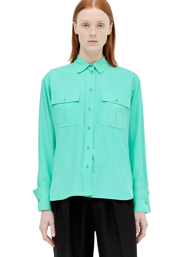 Photo: Max Mara Flap Pockets Silk Shirt
