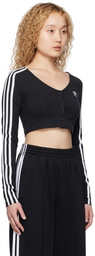 adidas Originals Black Adicolor Classics 3-Stripes Long Sleeve T-Shirt