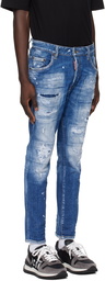 Dsquared2 Indigo Mended Skater Jeans