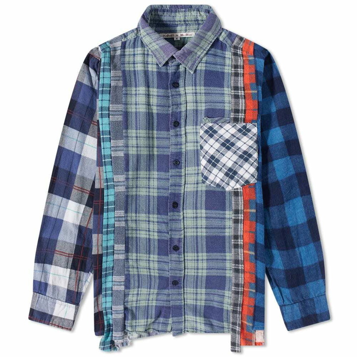 Photo: Needles Men's 7 Cuts Flannel Shirt in Multi