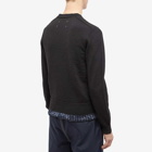 Maison Margiela Men's Distressed Insert Crew Knit in Charcoal