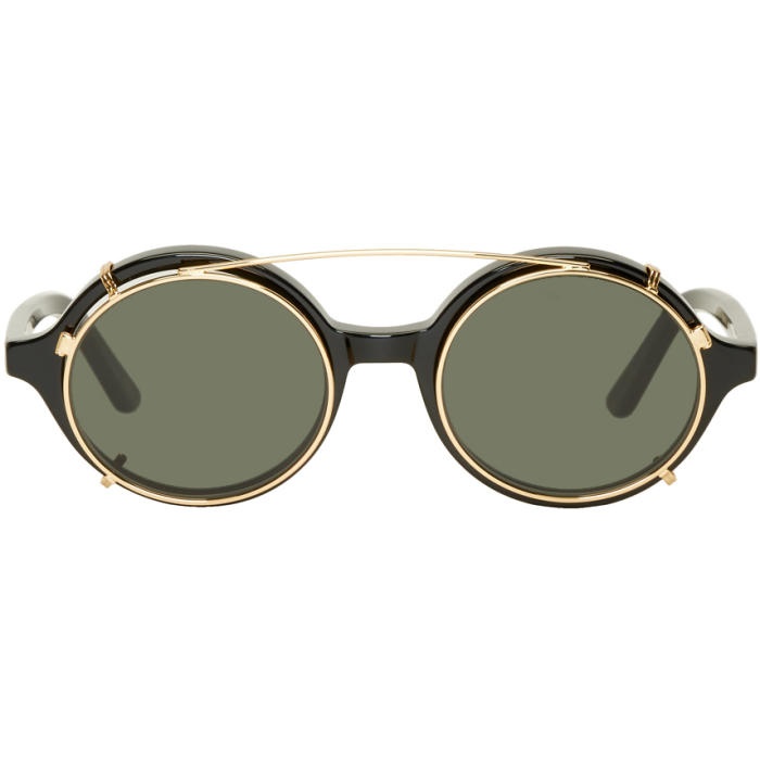 Photo: Han Kjobenhavn Black and Green Doc Clip-On Sunglasses