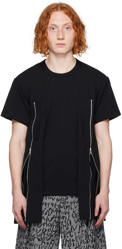 Photo: Comme des Garçons Homme Plus Black Zip T-Shirt