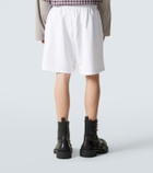 Balenciaga Logo cotton fleece shorts