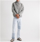 Jacquemus - La Maille Ribbed Wool-Blend Half-Zip Sweater - Gray