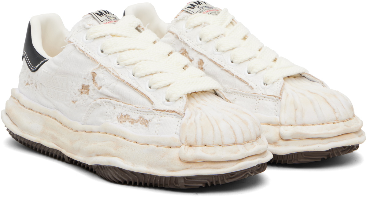 Maison MIHARA YASUHIRO Off-White 'Blakey' OG Sole Ripped Overdye Canvas Sneakers