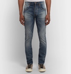 Nudie Jeans - Grim Tim Slim-Fit Organic Stretch-Denim Jeans - Mid denim