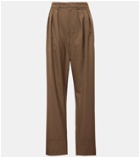 Lemaire High-rise wool-blend straight pants