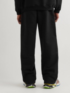 Balenciaga - Logo-Embroidered Cotton-Jersey Sweatpants - Black