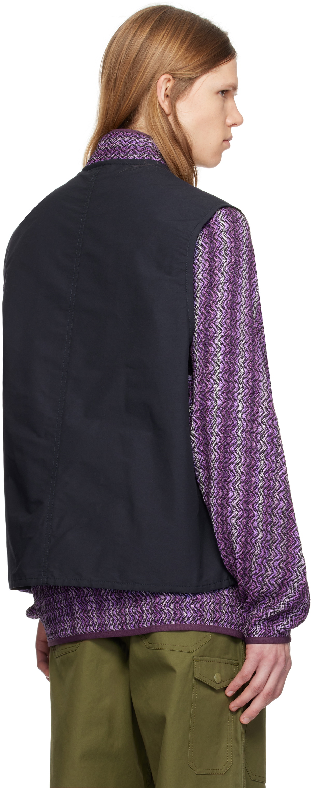 Pilgrim Surf + Supply Navy Finster Utility Reversible Vest Pilgrim