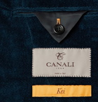 Canali - Kei Slim-Fit Unstructured Textured Cotton-Velvet Blazer - Blue