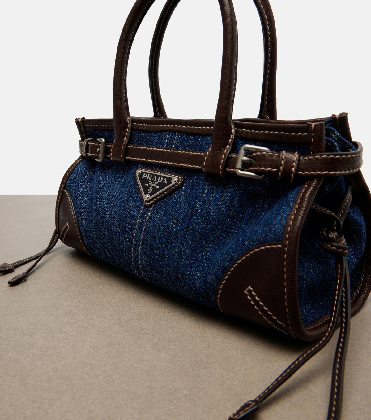 Prada Prada Bonnie Small denim top-handle bag