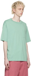 Acne Studios Green Organic Cotton Pocket T-Shirt