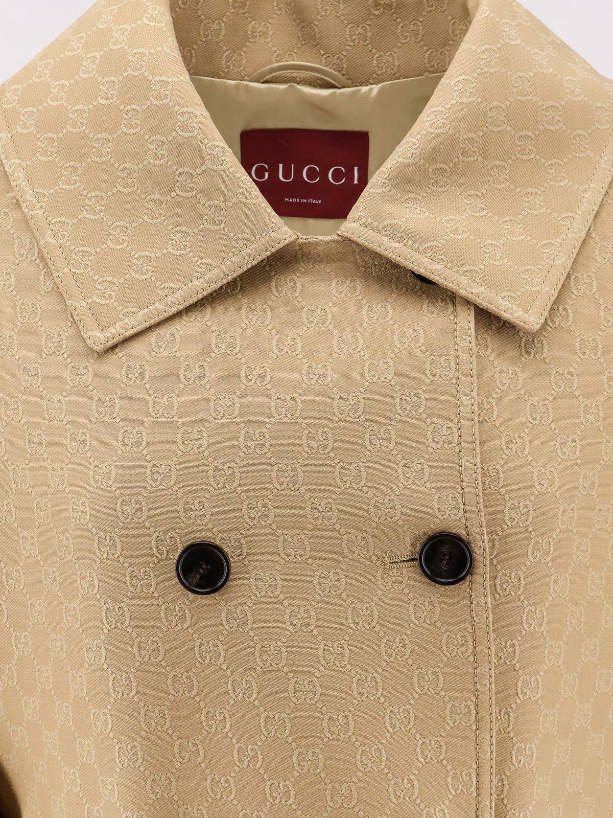 Gucci Gg Crêpe Double-breasted Coat