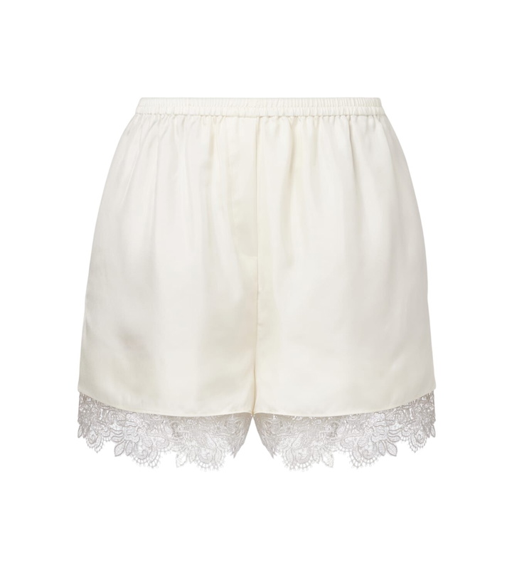 Photo: Róhe Lace-trimmed silk shorts