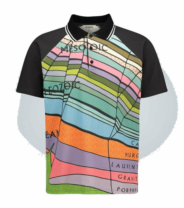 Photo: Phipps - Geological printed raglan polo shirt