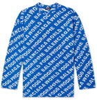 Balenciaga - World Food Programme Oversized Logo-Intarsia Wool-Blend sweater - Blue