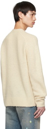 Acne Studios Beige Embroidered Sweater