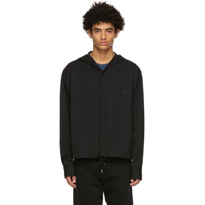 Lanvin Black Wool Hooded Shirt Lanvin