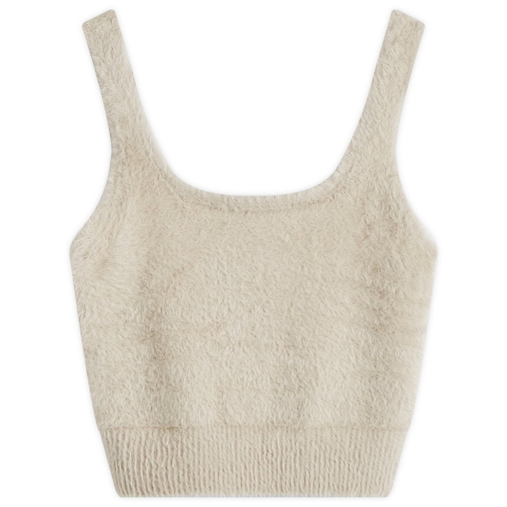 Photo: Good American Women's Fuzzy Tank Top in Flax