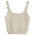 Good American Women's Fuzzy Tank Top in Flax