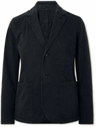 Mr P. - Garment-Dyed Cotton-Blend Twill Blazer - Black