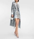 Miss Sohee Leopard-print halterneck minidress