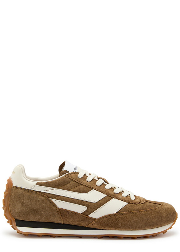 Photo: Tom Ford Mick Panelled Suede Sneakers Tan