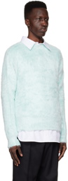 Jil Sander Blue Silk Sweater