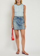 Rag & Bone Miramar Ponte Printed Stretch-jersey Mini Skirt Blue