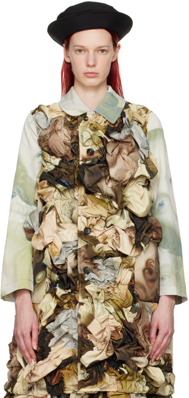 Photo: Comme des Garçons Multicolor Ruched Coat