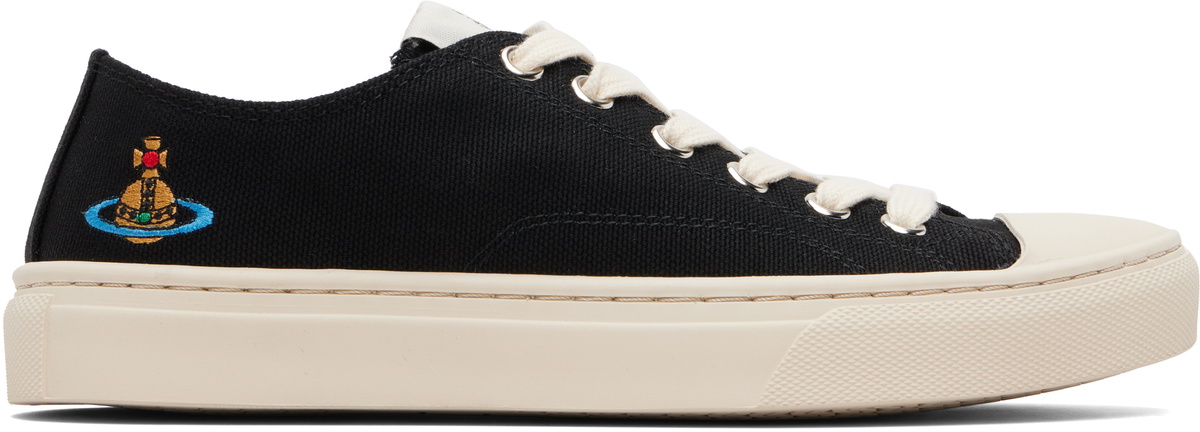 Vivienne Westwood Black Low Top Plimsoll Sneakers